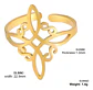 Anillo Amuleto Mujer Celta Nudo De Bruja De Acero Color Oro - Miniatura 2