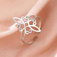 Anillo Amuleto Mujer Celta Nudo De Bruja De Acero Color Oro - Miniatura 18