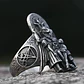 Anillo Para Hombre Y Mujer Con Sigil Cabra Lucifer De Acero  - Miniatura 3