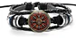 Pulsera Para Hombre Manilla Cuero Brújula Vikinga Vegvisir - Miniatura 1