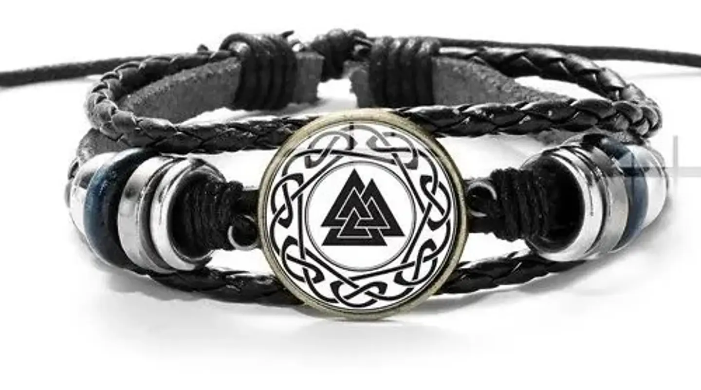 Pulsera Para Hombre Manilla Cuero Brújula Vikinga Vegvisir 6