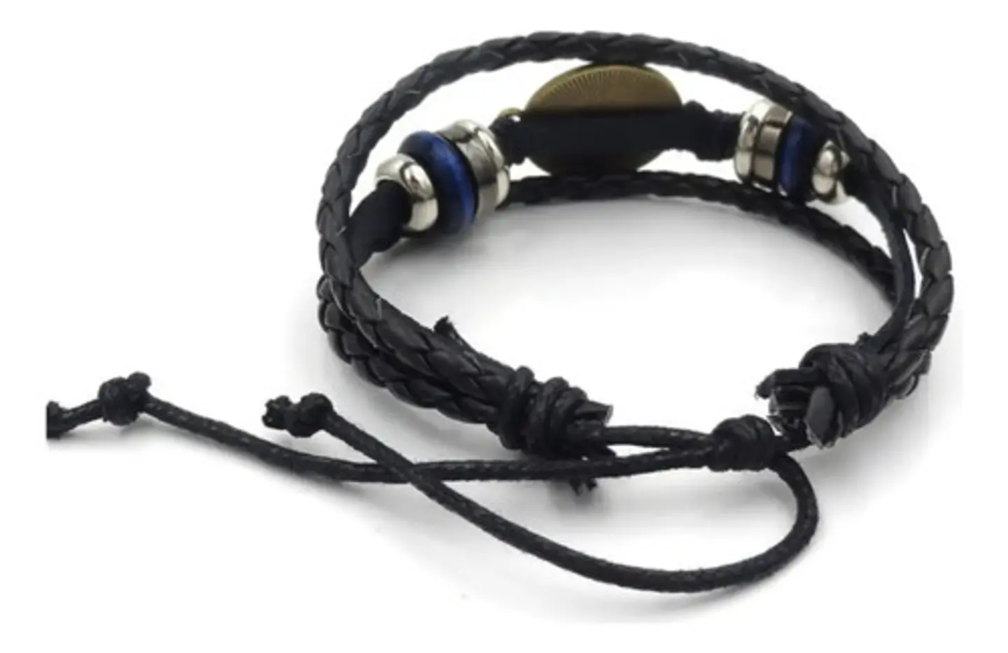 Pulsera Para Hombre Manilla Cuero Brújula Vikinga Vegvisir 16