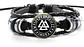 Pulsera Para Hombre Manilla Cuero Brújula Vikinga Vegvisir - Miniatura 18