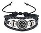 Pulsera Para Hombre Manilla Cuero Brújula Vikinga Vegvisir - Miniatura 23