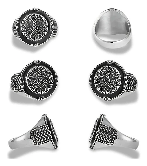 Anillo Para Hombre Mujer Yggdrasil Árbol De La Vida Vikingo