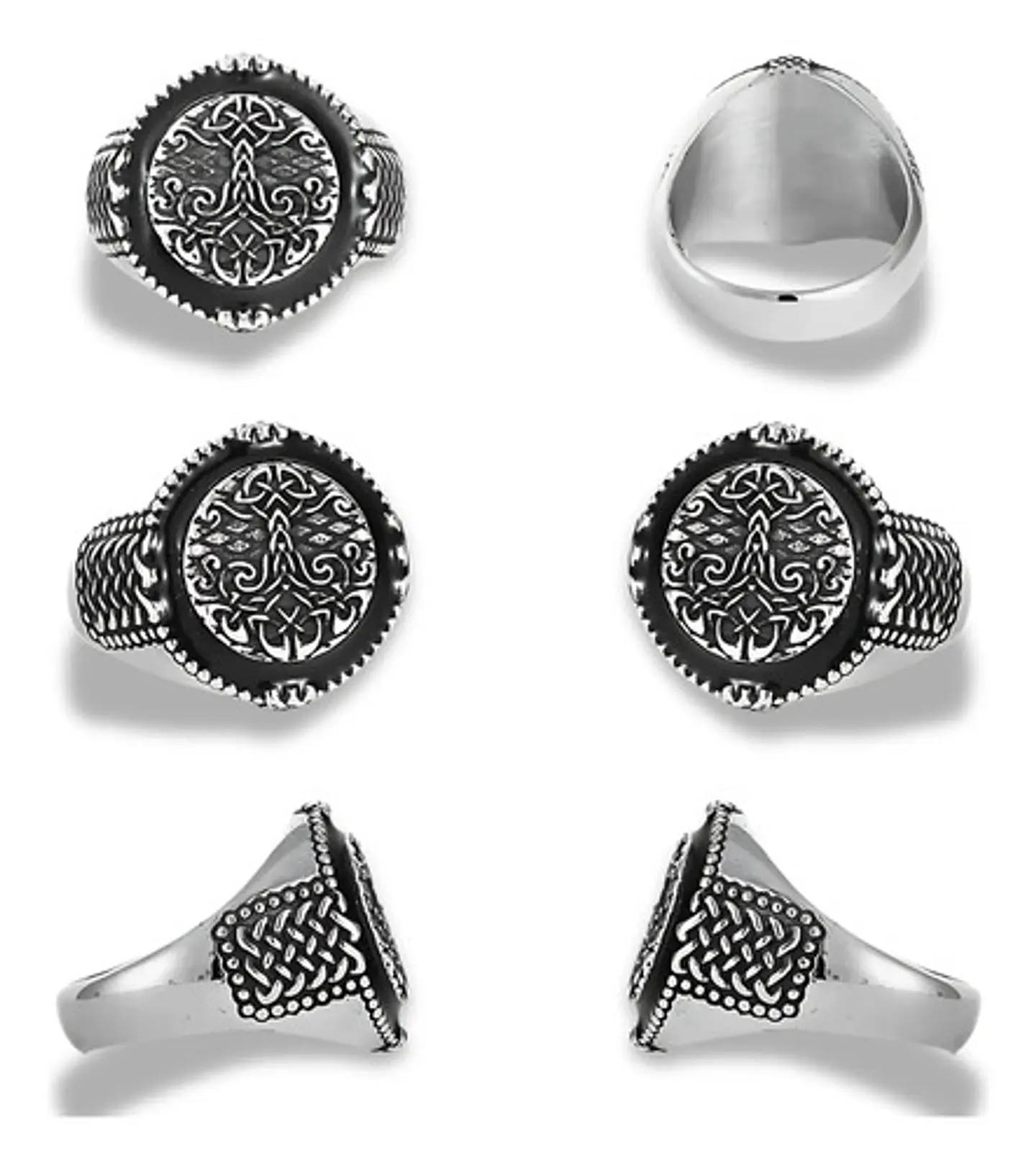 Anillo Para Hombre Mujer Yggdrasil Árbol De La Vida Vikingo 2