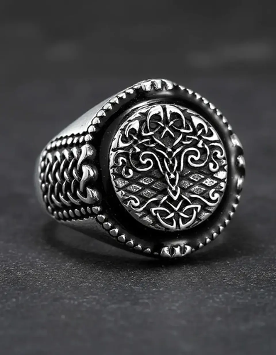 Anillo Para Hombre Mujer Yggdrasil Árbol De La Vida Vikingo 3