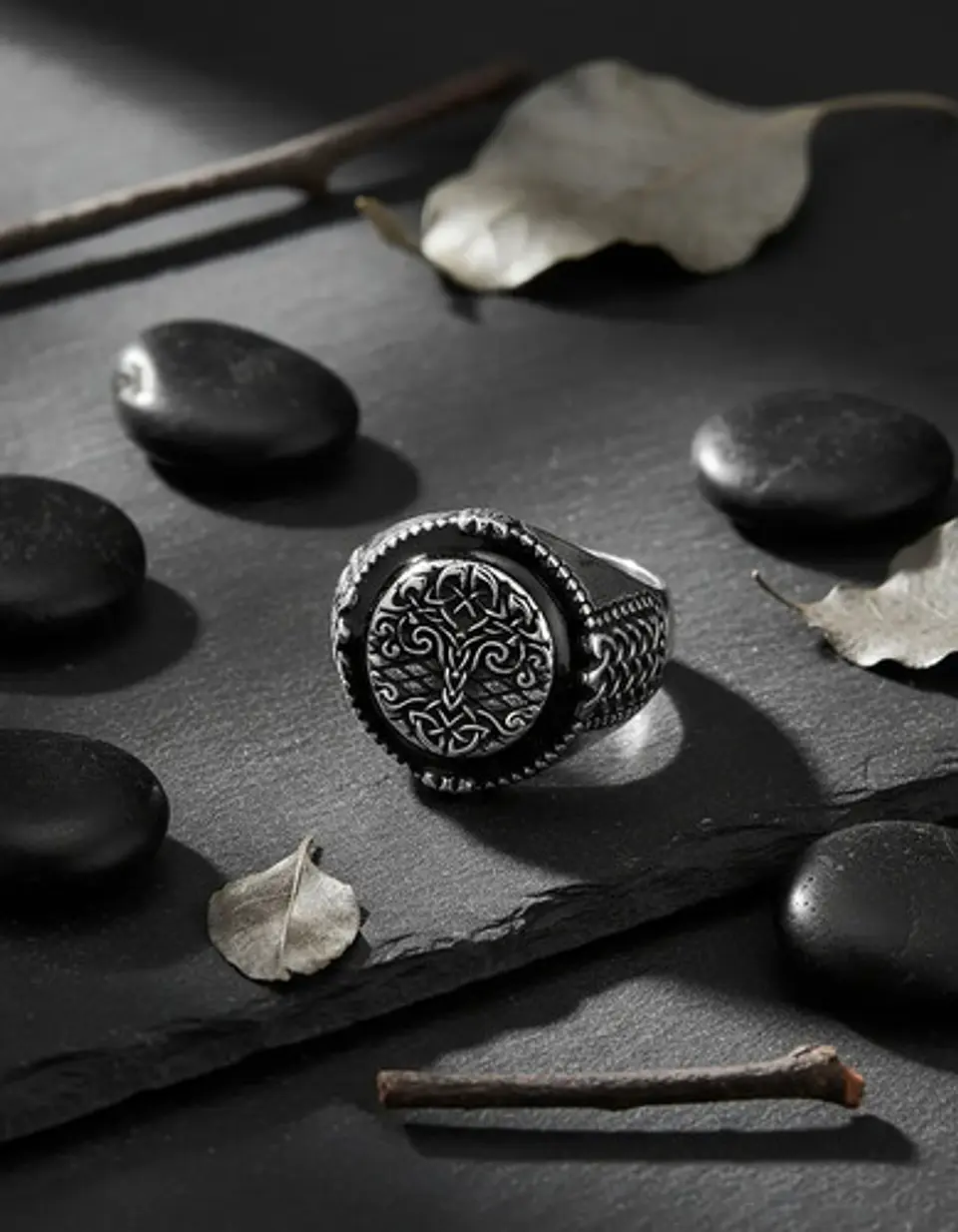 Anillo Para Hombre Mujer Yggdrasil Árbol De La Vida Vikingo 4