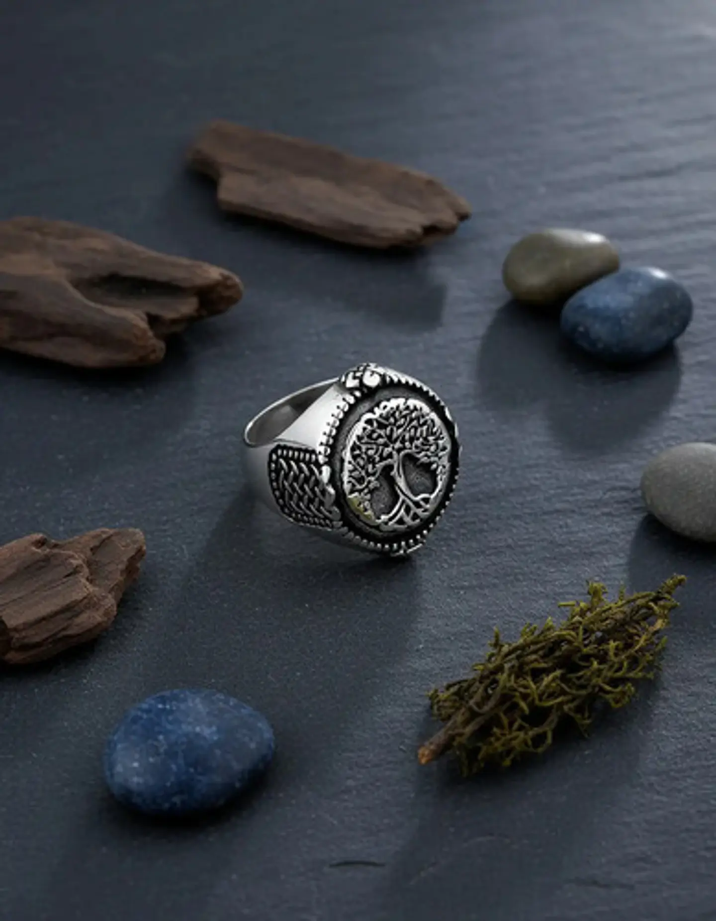 Anillo Para Hombre Mujer Yggdrasil Árbol De La Vida Vikingo 6