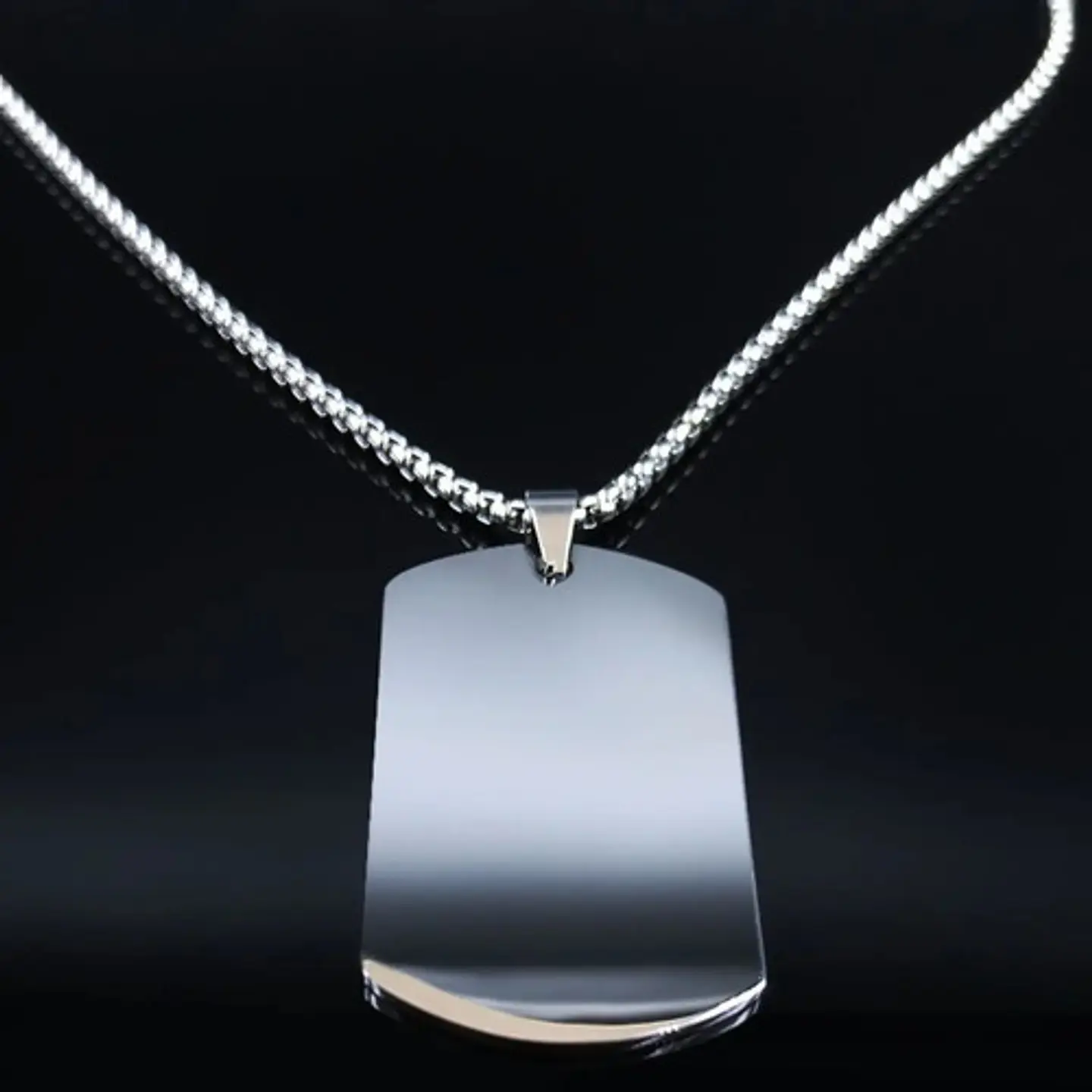 Collar Mujer Con Dije Placa Para Mi Esposa Acero Color Plata 5