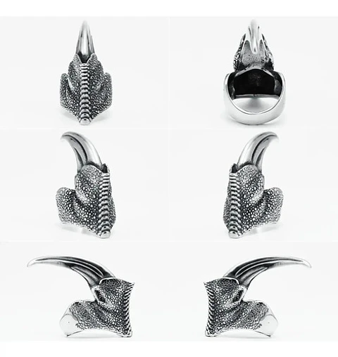 Anillo Para Hombre Y Mujer En De Forma Garra De Águila Acero