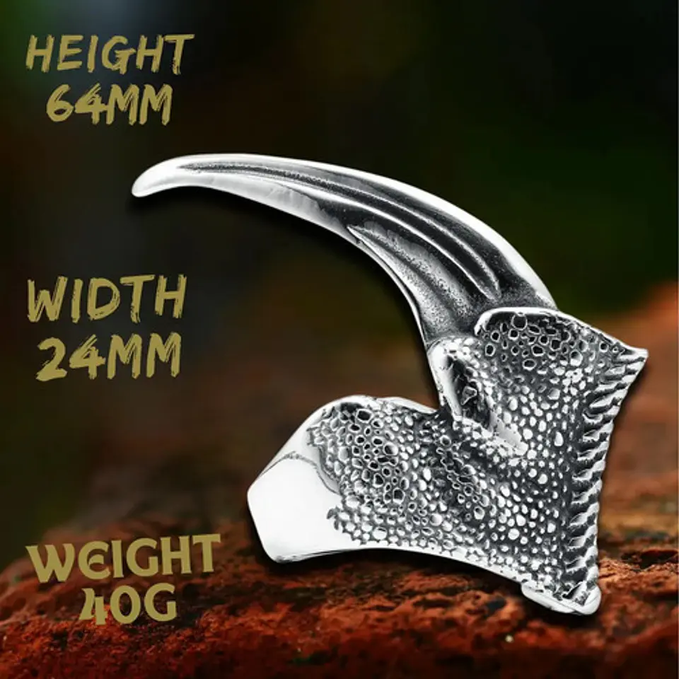 Anillo Para Hombre Y Mujer En De Forma Garra De Águila Acero 3