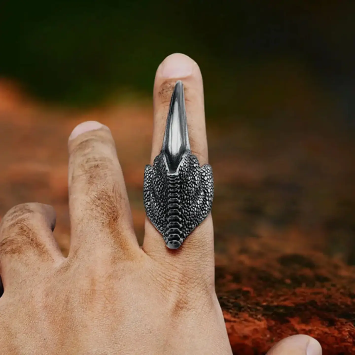 Anillo Para Hombre Y Mujer En De Forma Garra De Águila Acero 6