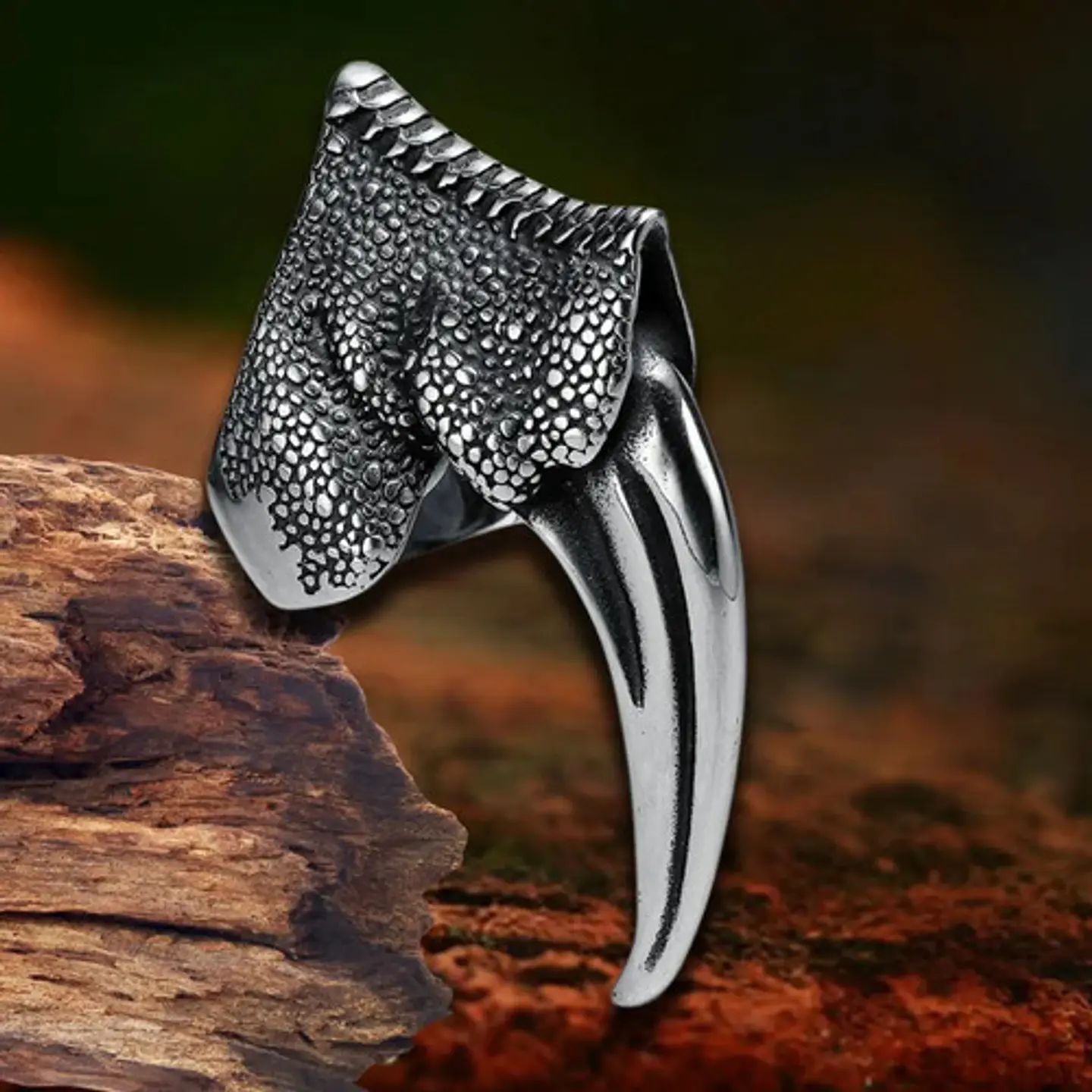 Anillo Para Hombre Y Mujer En De Forma Garra De Águila Acero 8