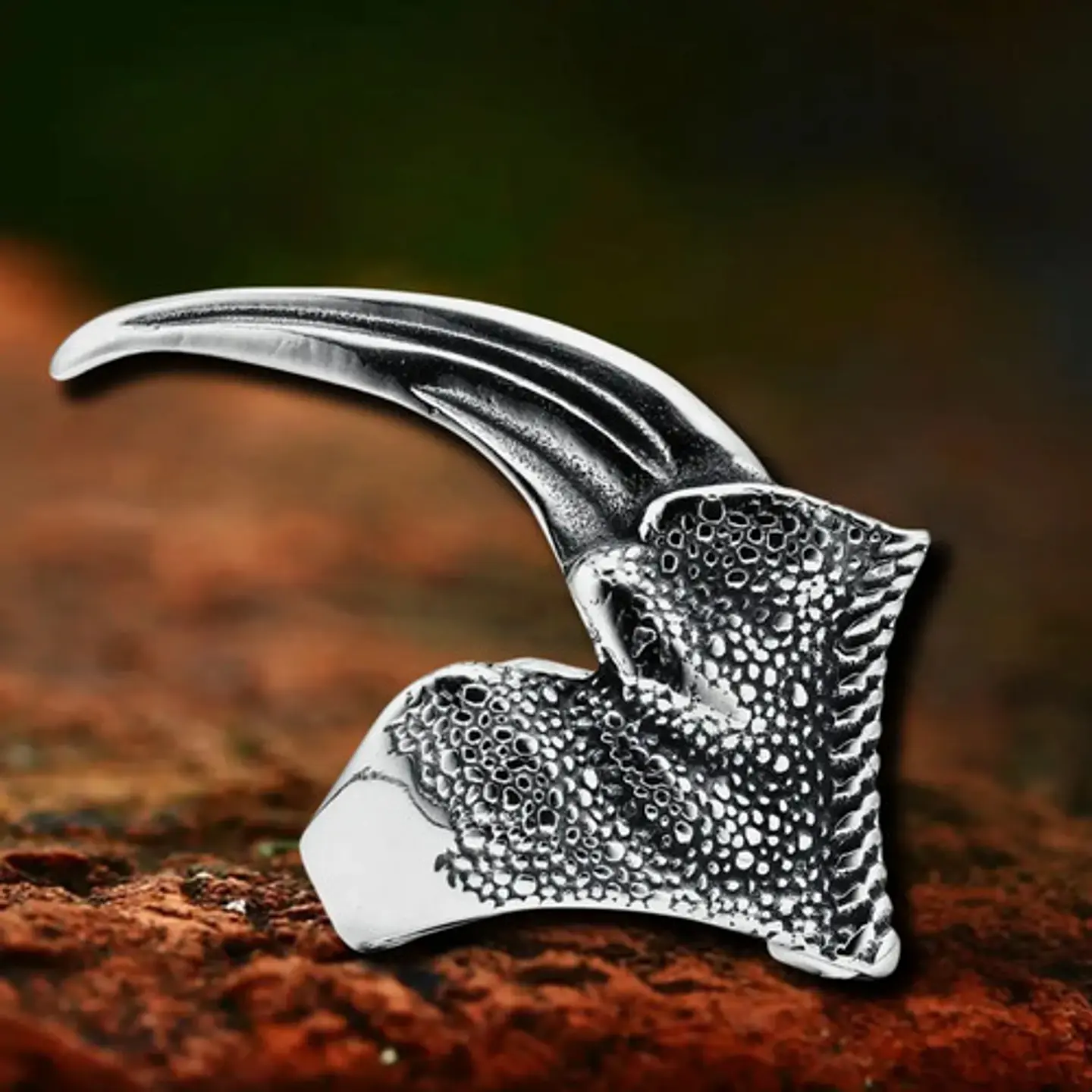 Anillo Para Hombre Y Mujer En De Forma Garra De Águila Acero 9