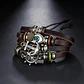 Pulsera Manilla Hombre Y Mujer De Cuero Con Ojo Turco Ancla  - Miniatura 7