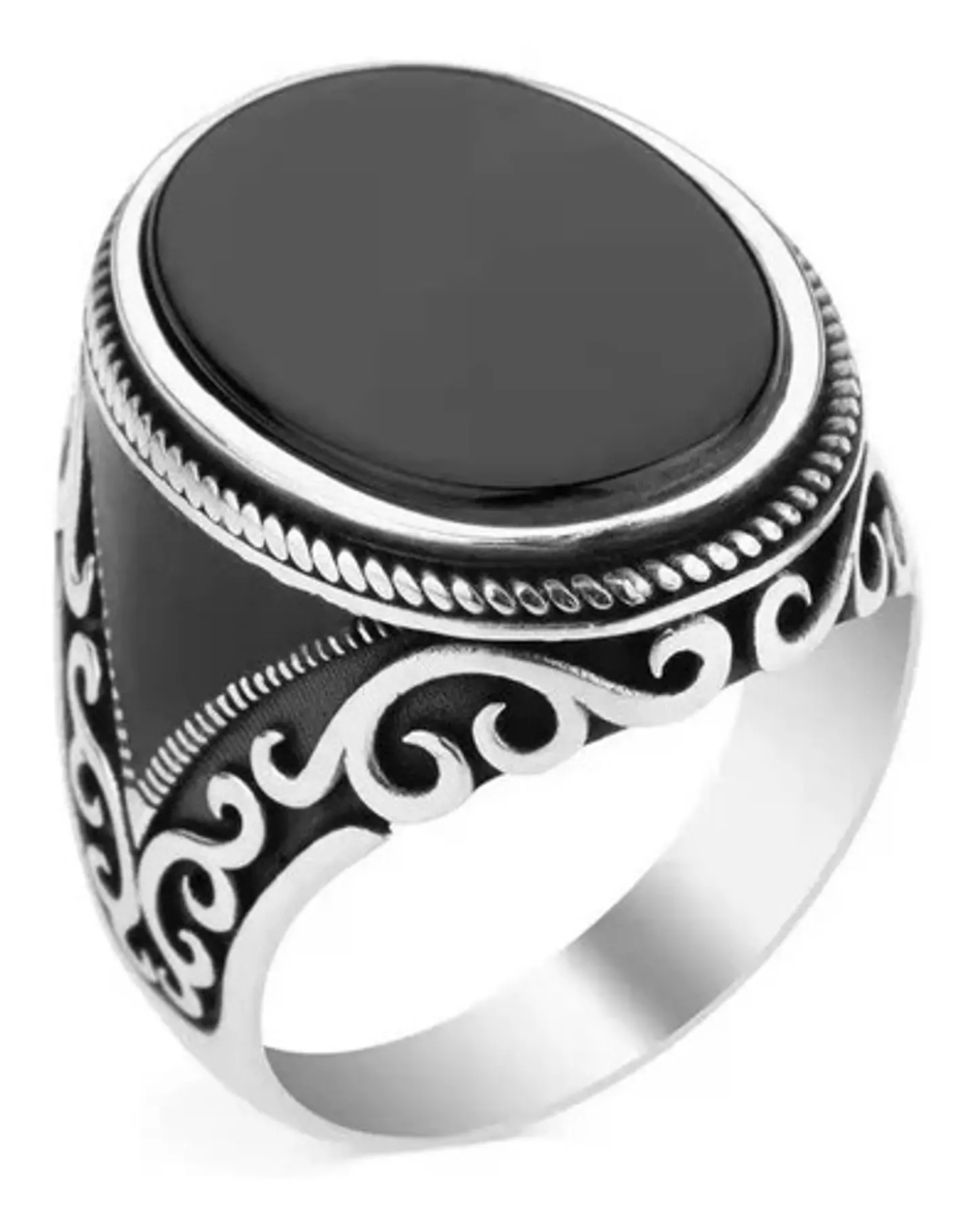 Anillo Turco Para Hombre Y Mujer Con Piedra Ojo De Tigre  5