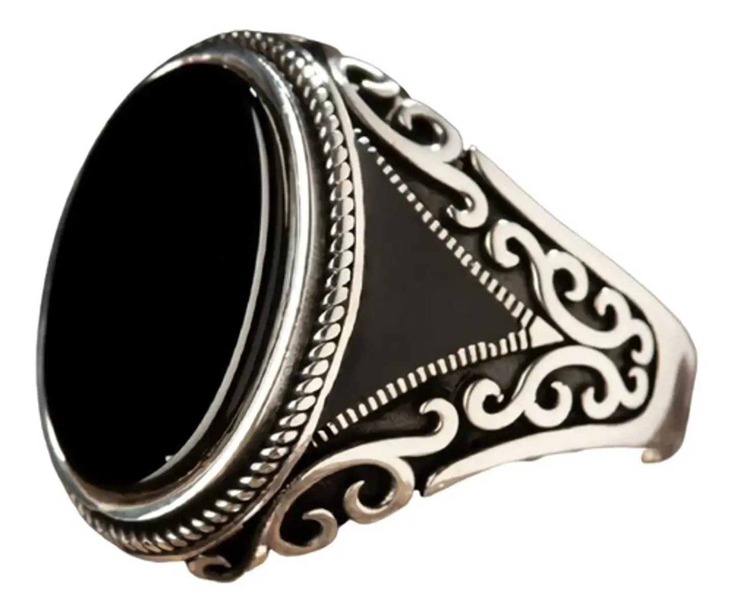 Anillo Turco Para Hombre Y Mujer Con Piedra Ojo De Tigre  6