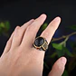 Anillo Gótico Para Hombre Con Piedra Negra Retro Moderno Cz - Miniatura 3