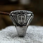 Gran Anillo Para Hombre Amuleto St Michael Arcángel Acero - Miniatura 2