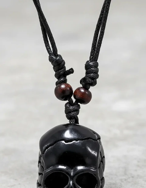 Collar Para Hombre Y Mujer Con Dije Cráneo Calavera Resina
