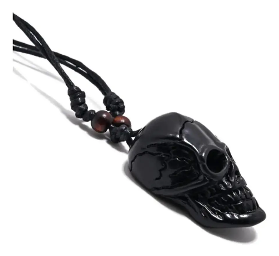 Collar Para Hombre Y Mujer Con Dije Cráneo Calavera Resina 7