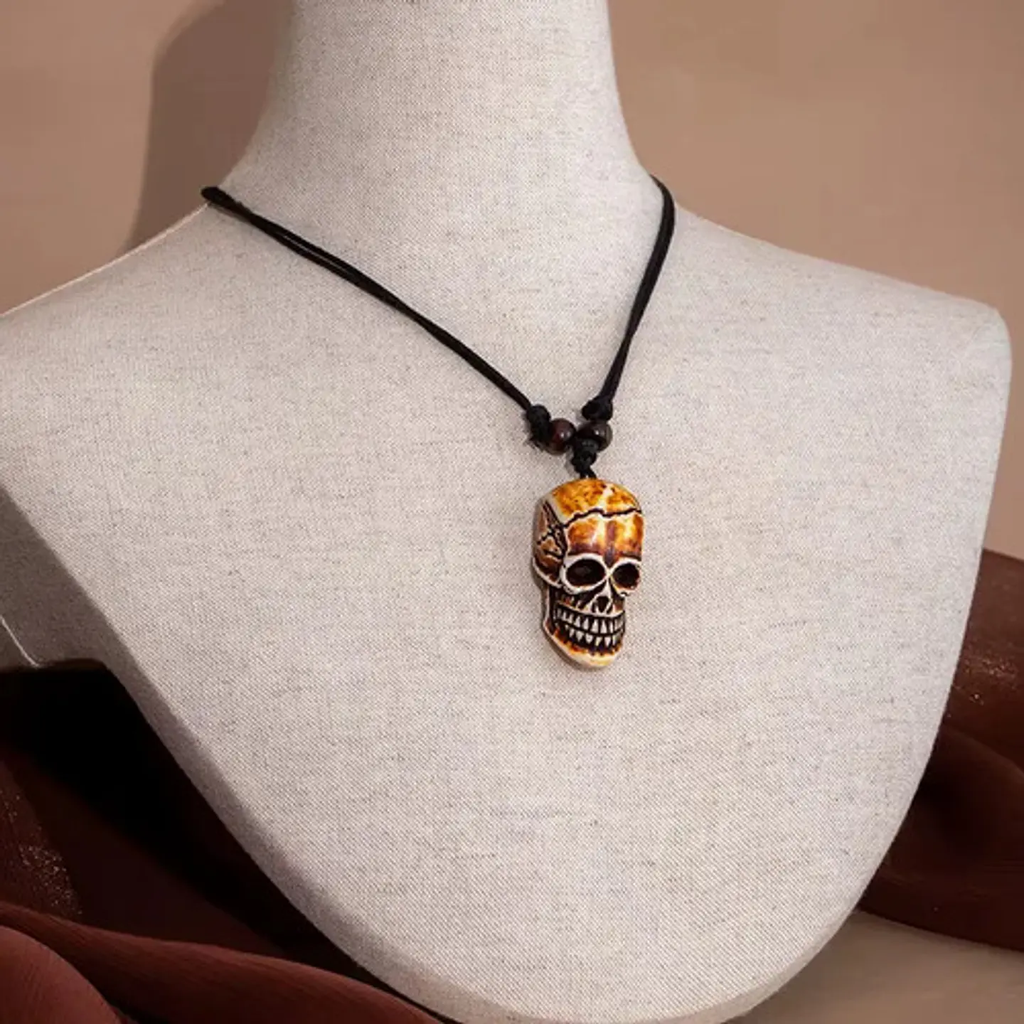 Collar Para Hombre Y Mujer Con Dije Cráneo Calavera Resina 14