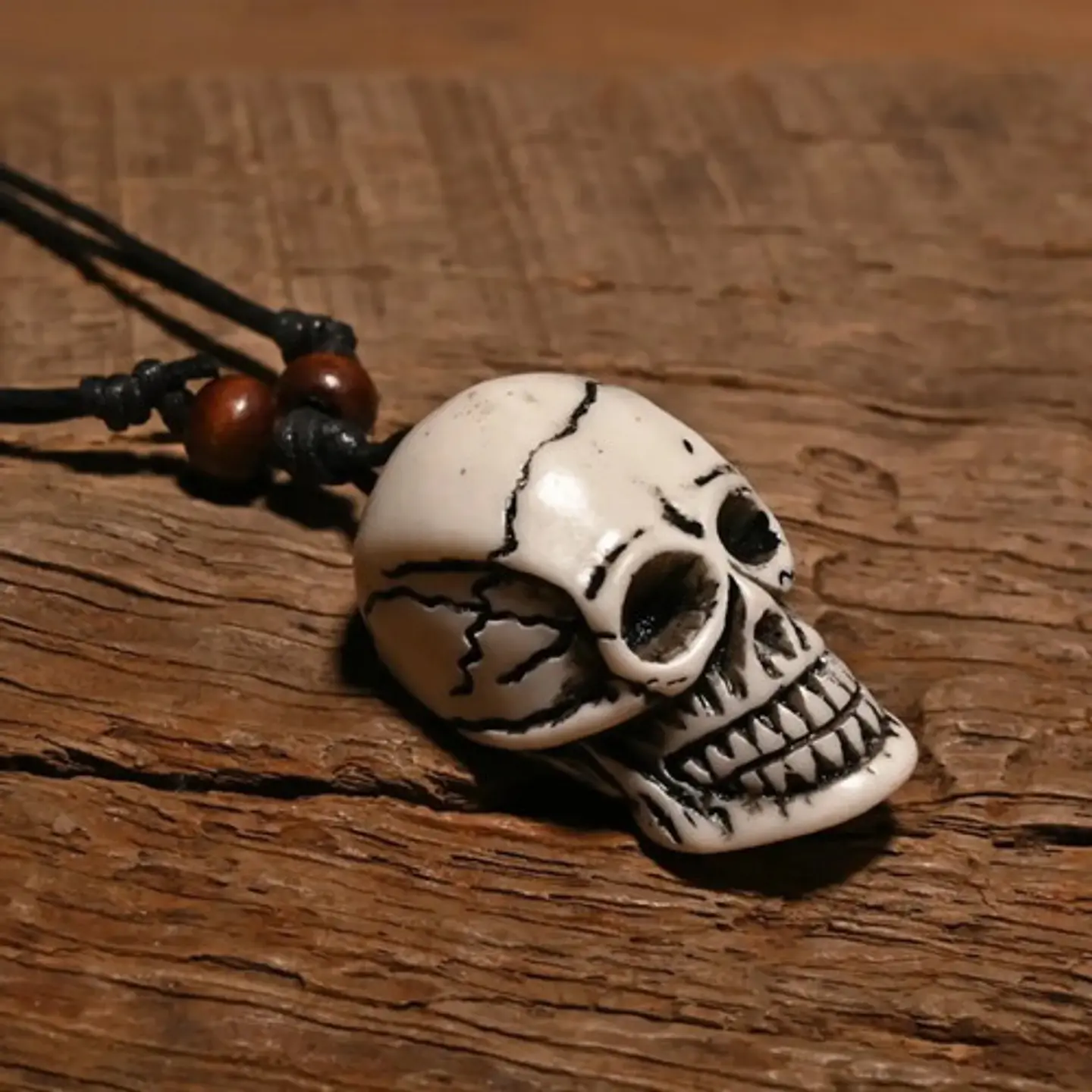 Collar Para Hombre Y Mujer Con Dije Cráneo Calavera Resina 22