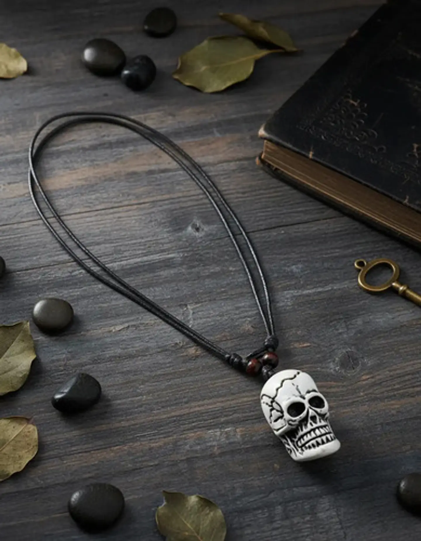 Collar Para Hombre Y Mujer Con Dije Cráneo Calavera Resina 25