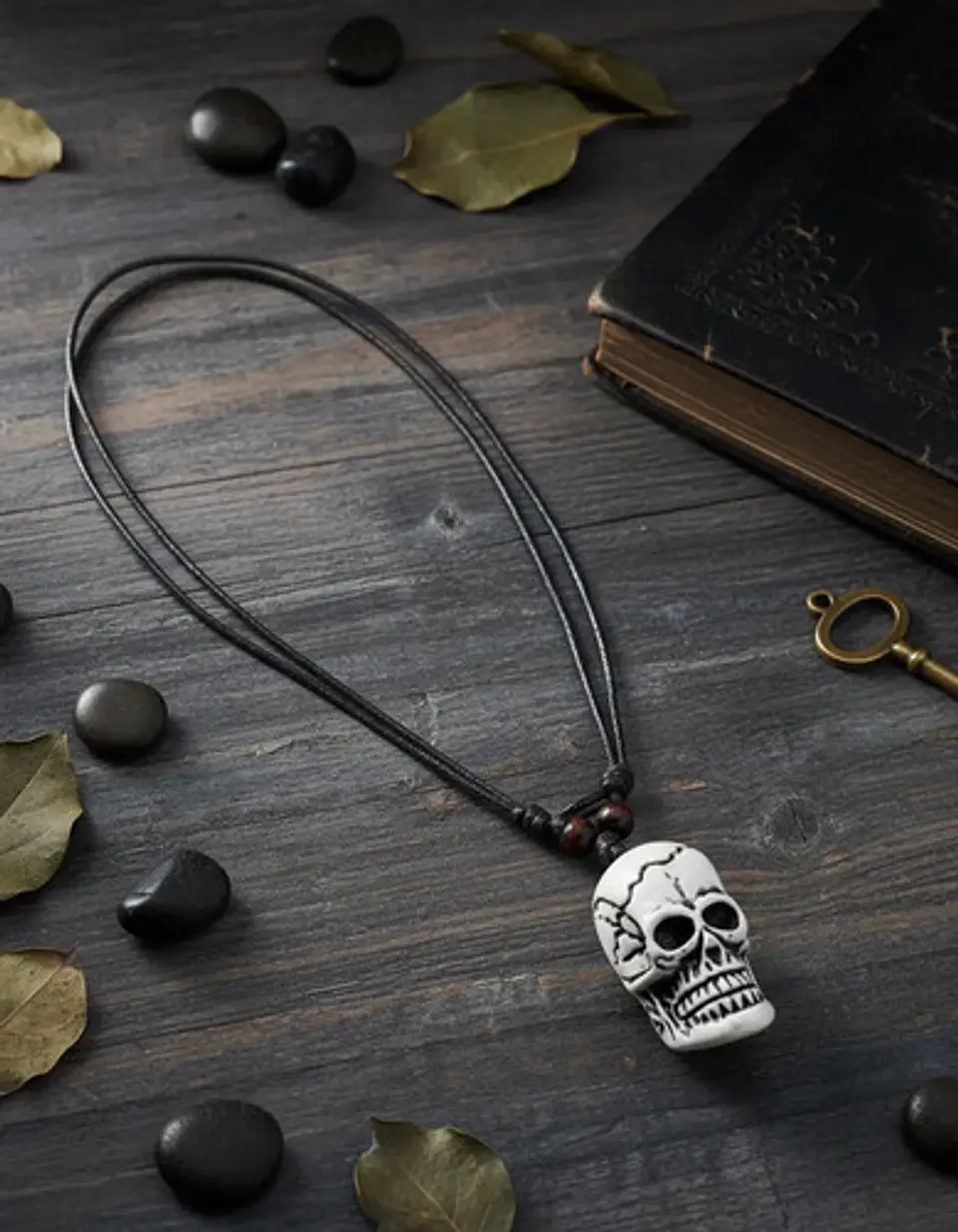 Collar Para Hombre Y Mujer Con Dije Cráneo Calavera Resina 25
