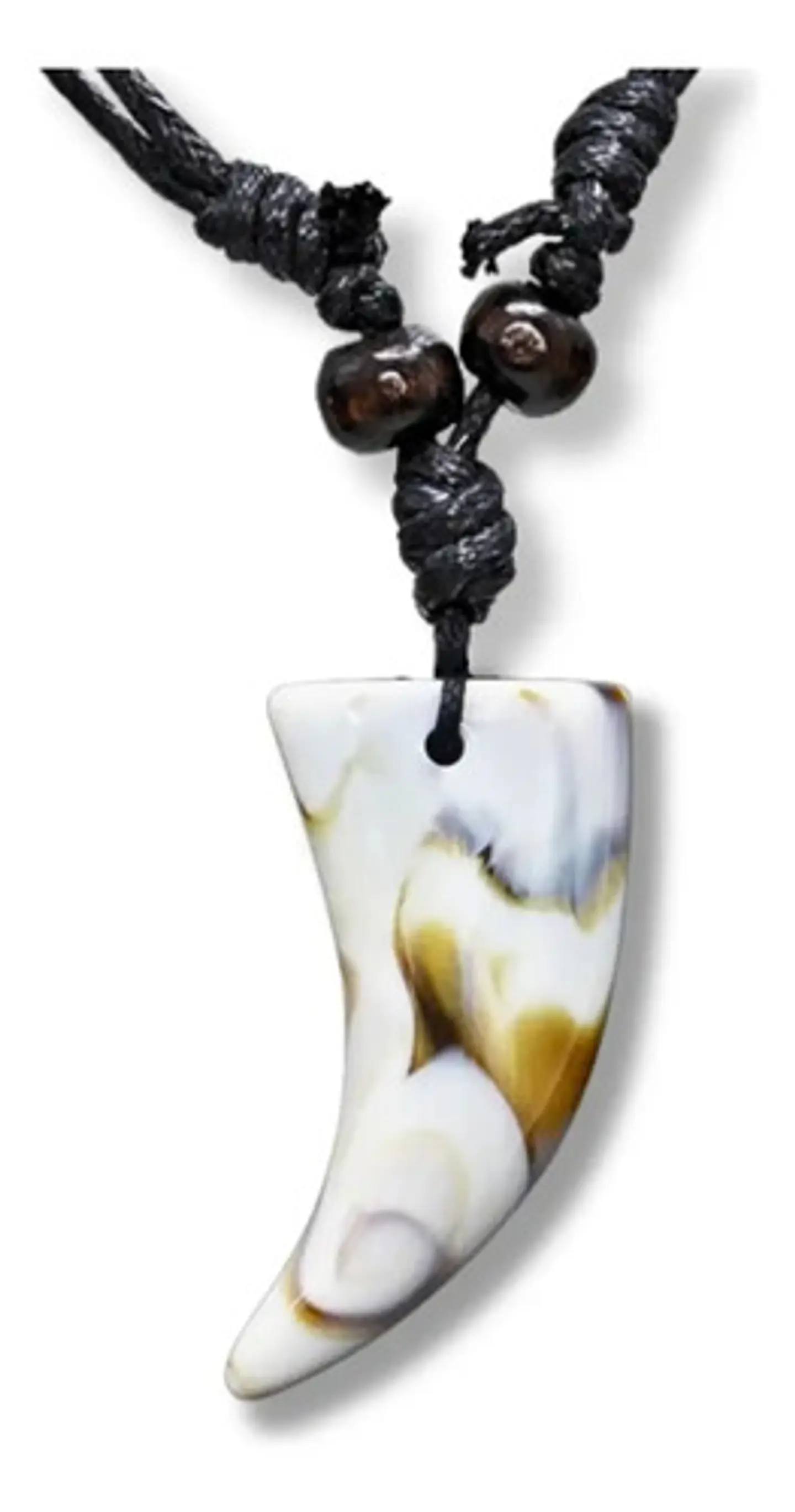 Collar Ajustable Para Hombre Mujer Con Colgante Gran Diente Negro 1