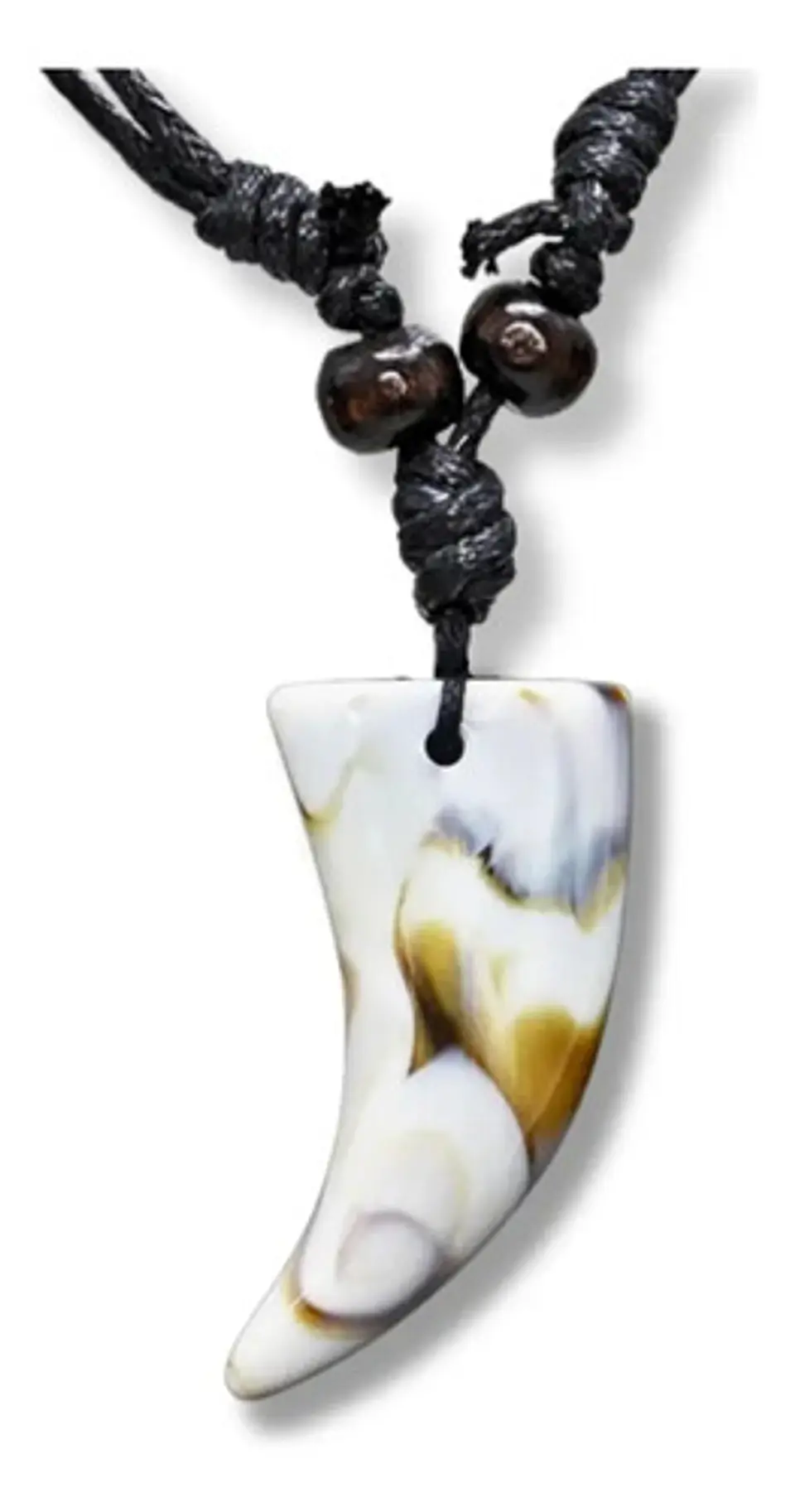 Collar Ajustable Para Hombre Mujer Con Colgante Gran Diente Negro 1