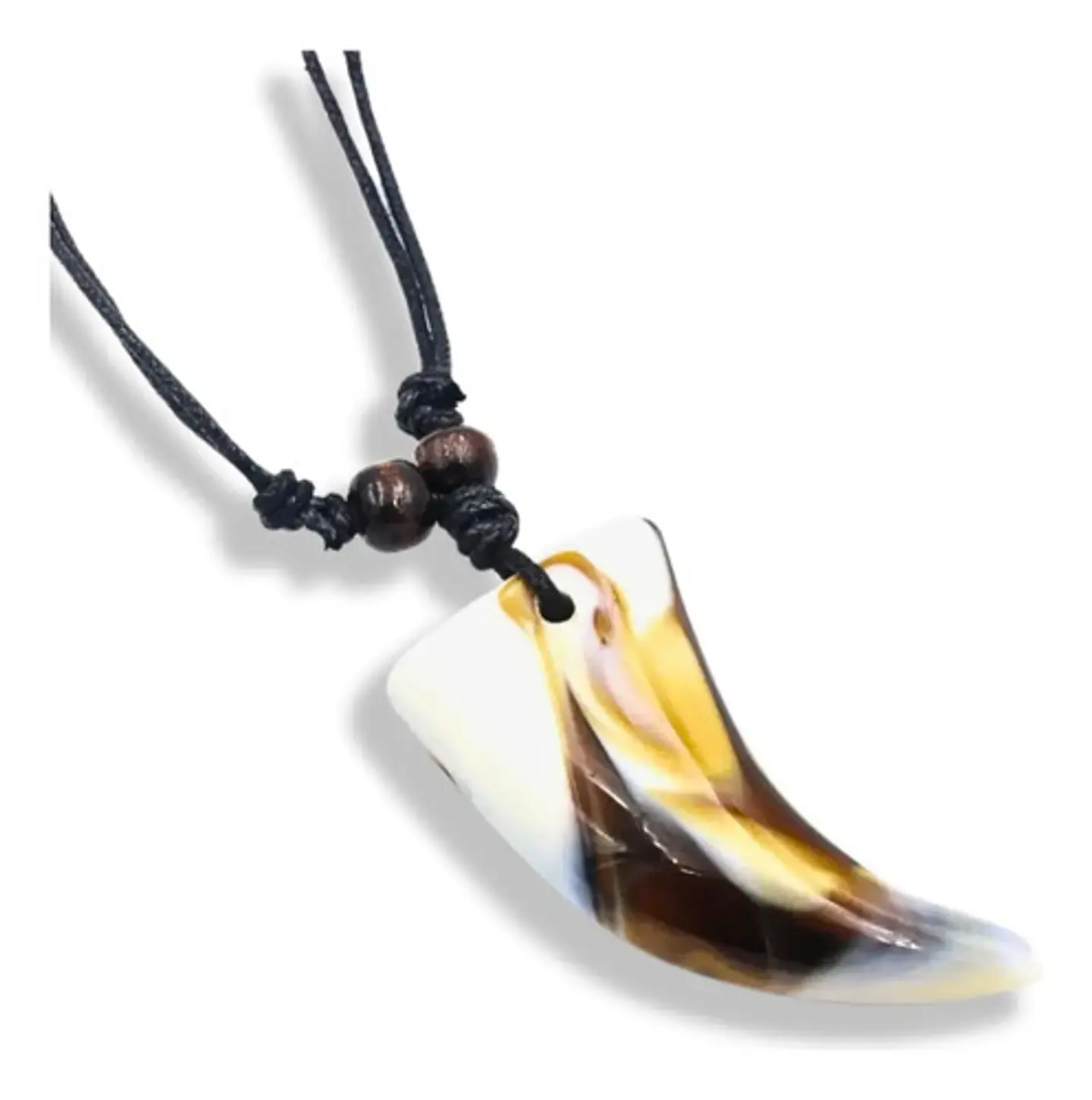 Collar Ajustable Para Hombre Mujer Con Colgante Gran Diente Negro 2