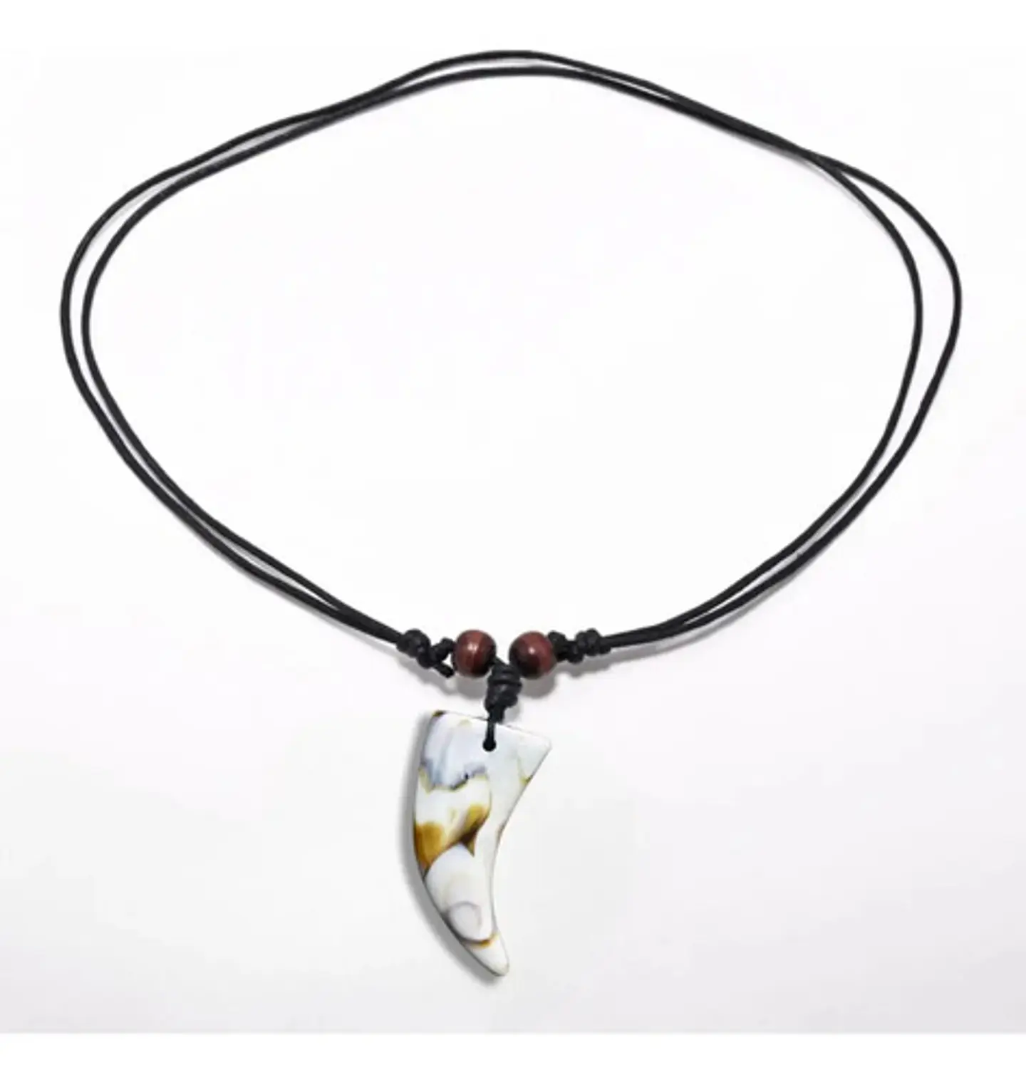 Collar Ajustable Para Hombre Mujer Con Colgante Gran Diente Negro 3
