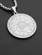 Collar Para Hombre Y Mujer Con Dije 7 Arcangeles Color Plata - Miniatura 8