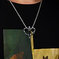 Collar Para Hombre Y Mujer Con Dije Calavera Alada De Acero  Plateado - Miniatura 3