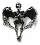 Collar Para Hombre Y Mujer Con Dije Calavera Alada De Acero  Plateado - Miniatura 8