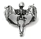 Collar Para Hombre Y Mujer Con Dije Calavera Alada De Acero  Plateado - Miniatura 10
