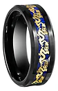 Anillo Argolla Acero Inoxidable Cadena Dragón Negro Hombre - Miniatura 2