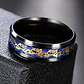 Anillo Argolla Acero Inoxidable Cadena Dragón Negro Hombre - Miniatura 4