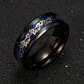 Anillo Argolla Acero Inoxidable Cadena Dragón Negro Hombre - Miniatura 10