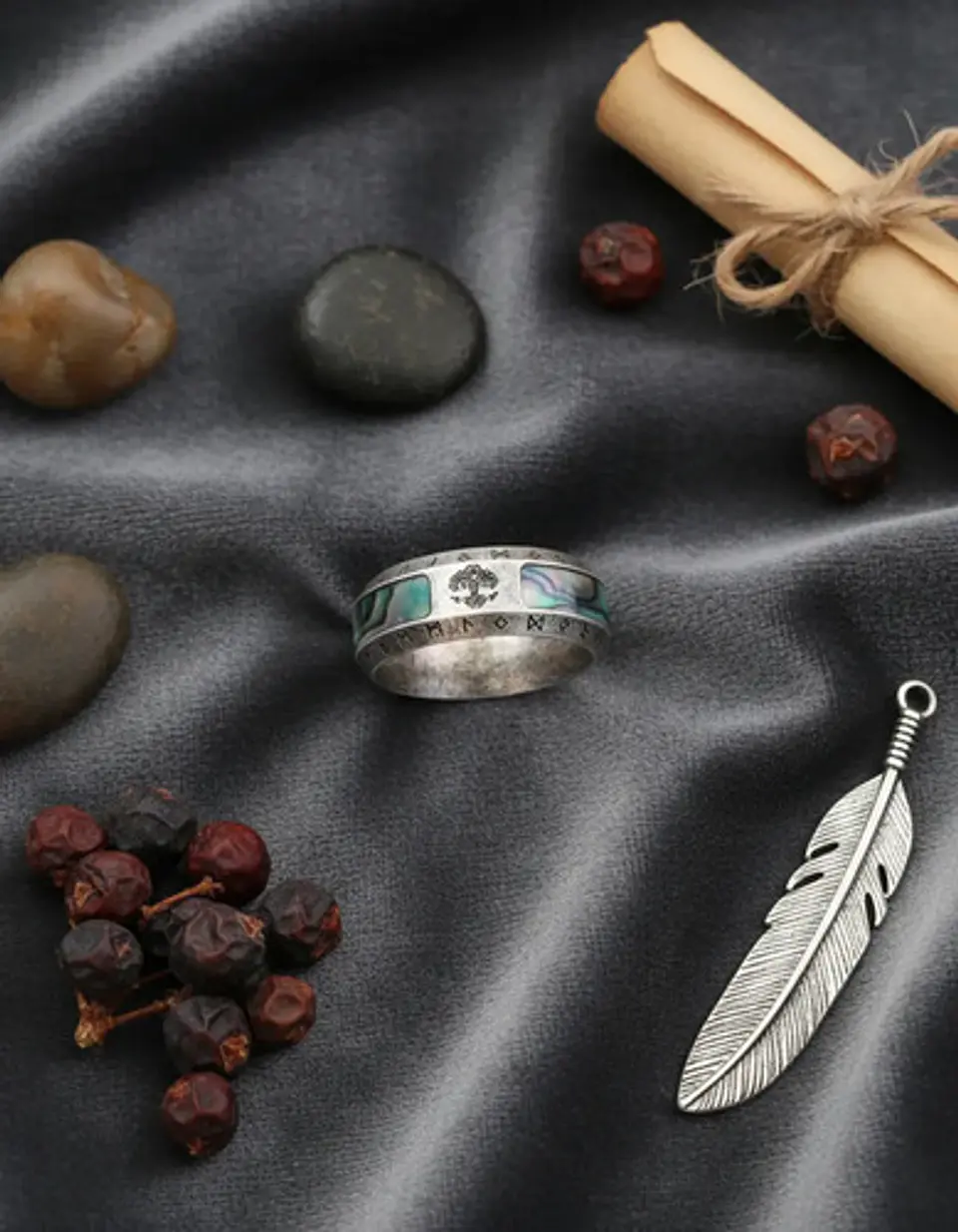 Anillo Para Hombre Mujer Vikingo Yggdrasil Árbol De La Vida 4