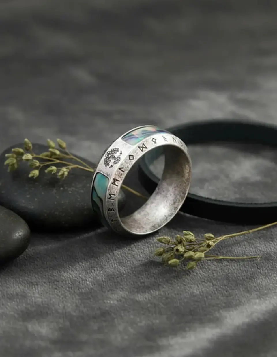 Anillo Para Hombre Mujer Vikingo Yggdrasil Árbol De La Vida 5