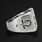 Anillo Para Hombre Dios Anubis Egipcio De Acero Color Plata - Miniatura 4