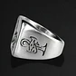 Anillo Para Hombre Dios Anubis Egipcio De Acero Color Plata - Miniatura 5