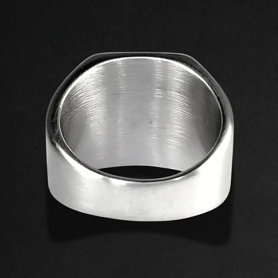 Anillo Para Hombre Dios Anubis Egipcio De Acero Color Plata 6