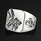 Anillo Para Hombre Dios Anubis Egipcio De Acero Color Plata - Miniatura 7