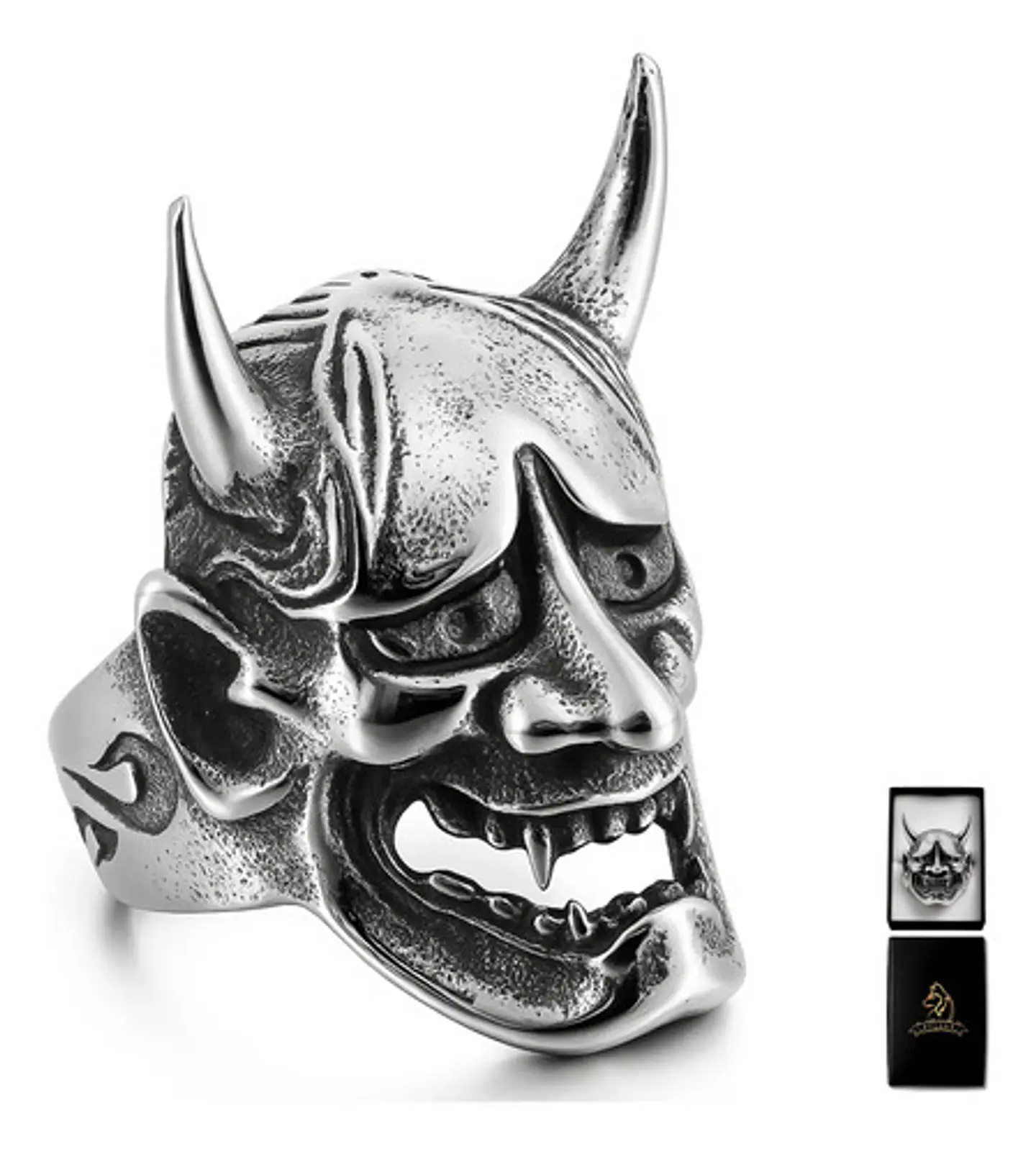 Anillo Para Hombre Y Mujer Forma Cabeza Prajna Genji Bushido 1