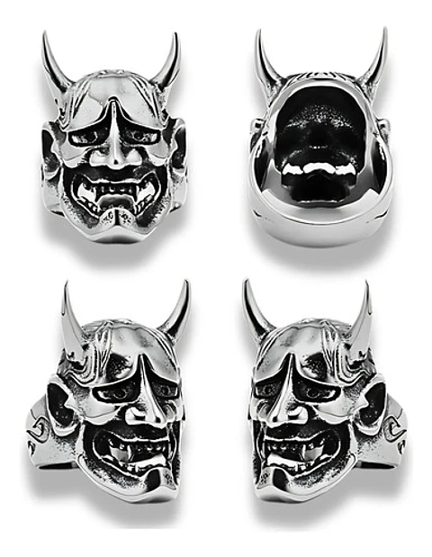 Anillo Para Hombre Y Mujer Forma Cabeza Prajna Genji Bushido