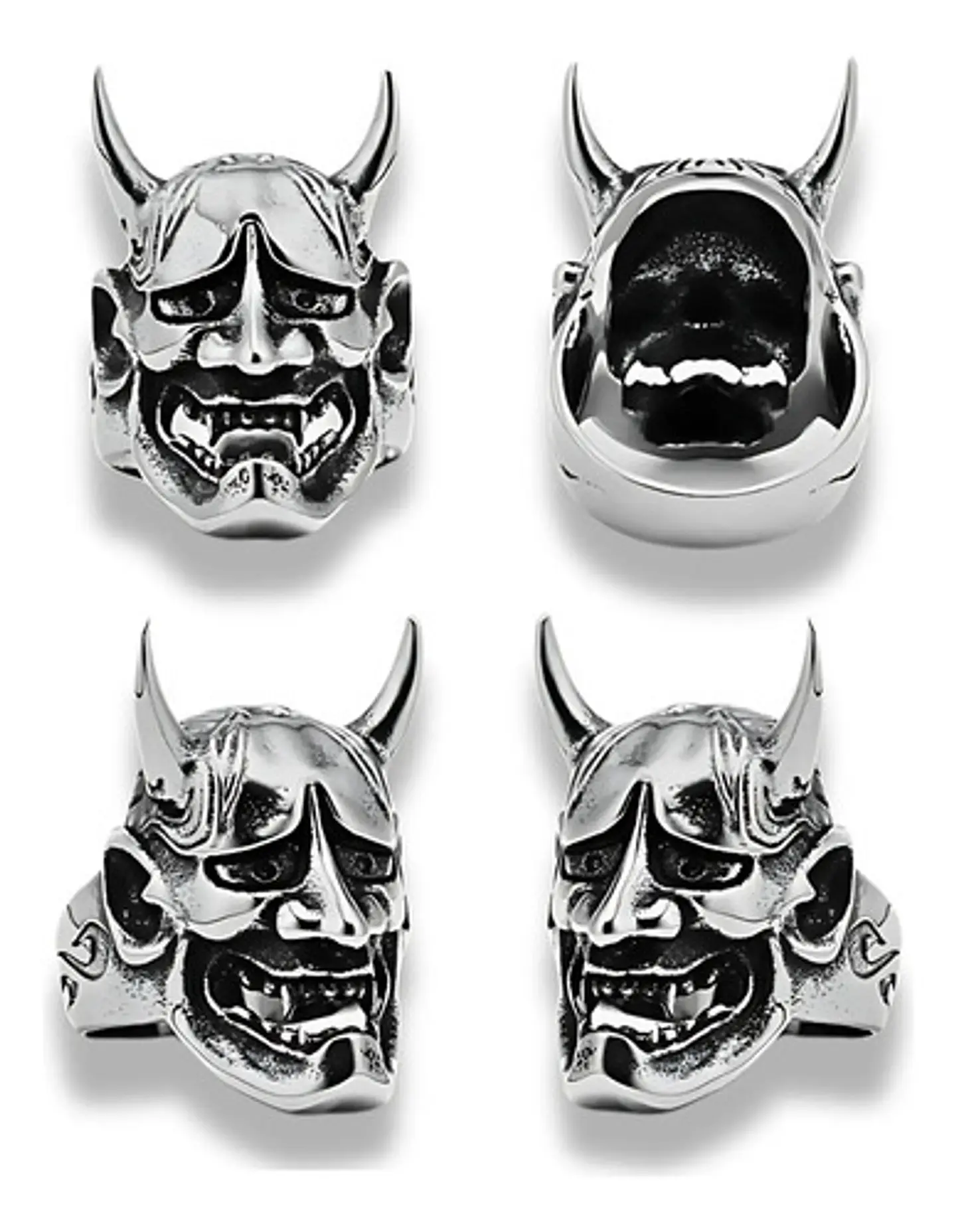 Anillo Para Hombre Y Mujer Forma Cabeza Prajna Genji Bushido 2